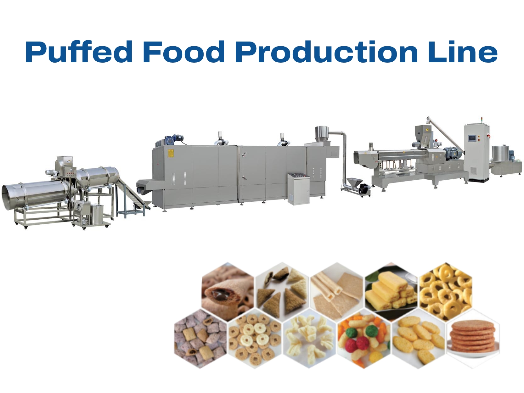 Puffed food production line shineben machinery app
